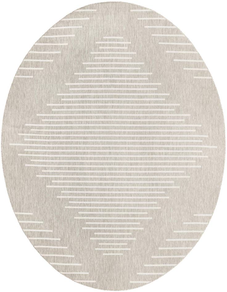 Detail image of 6' x 6' Easy-Clean Modern Indoor / Outdoor Round Rug