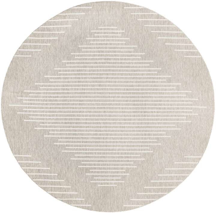 6' x 6' Easy-Clean Modern Indoor / Outdoor Round Rug
