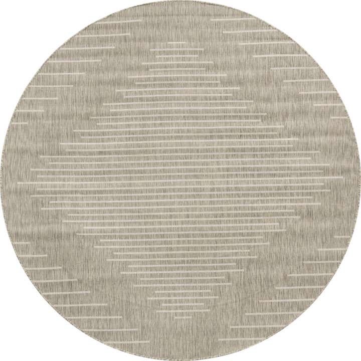 7' 10 x 7' 10 Easy-Clean Modern Indoor / Outdoor Round Rug