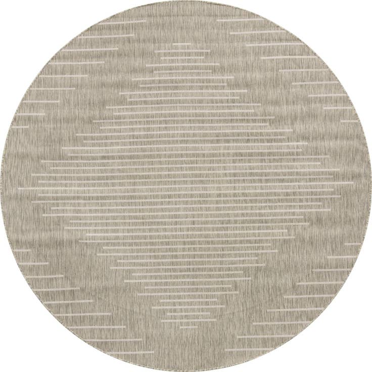 Detail image of 7' 10 x 7' 10 Easy-Clean Modern Indoor / Outdoor Round Rug