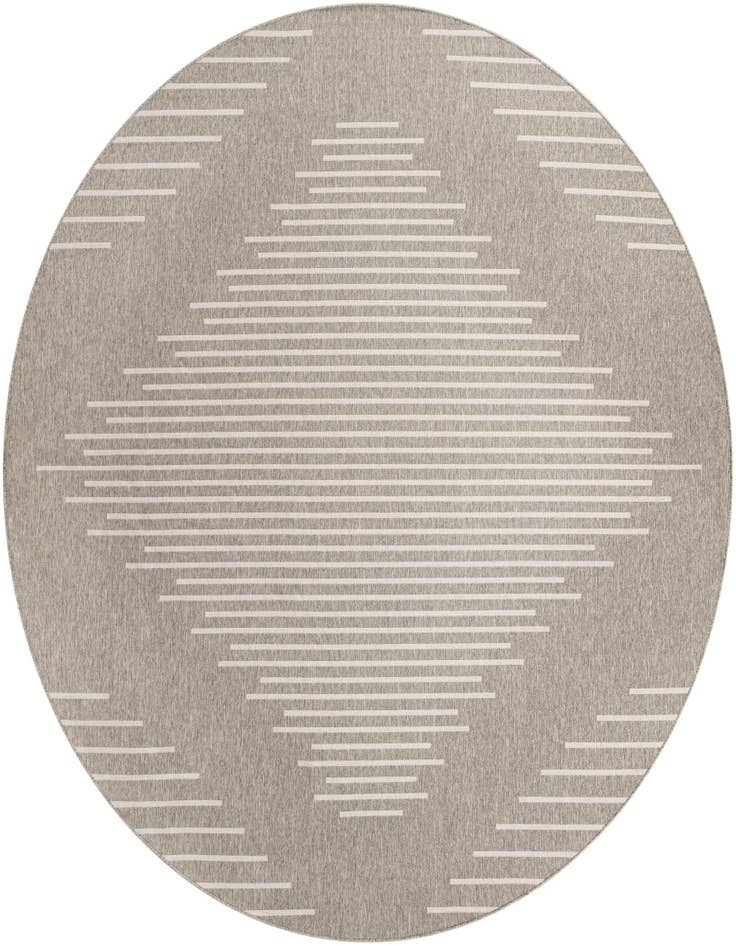Detail image of 13' x 13' Easy-Clean Modern Indoor / Outdoor Round Rug