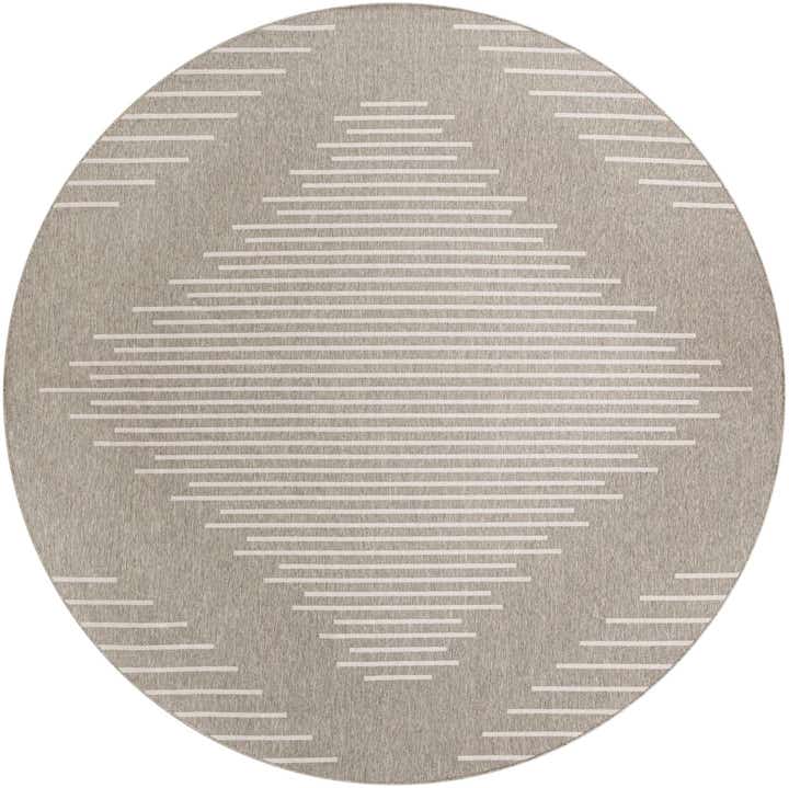 13' x 13' Easy-Clean Modern Indoor / Outdoor Round Rug