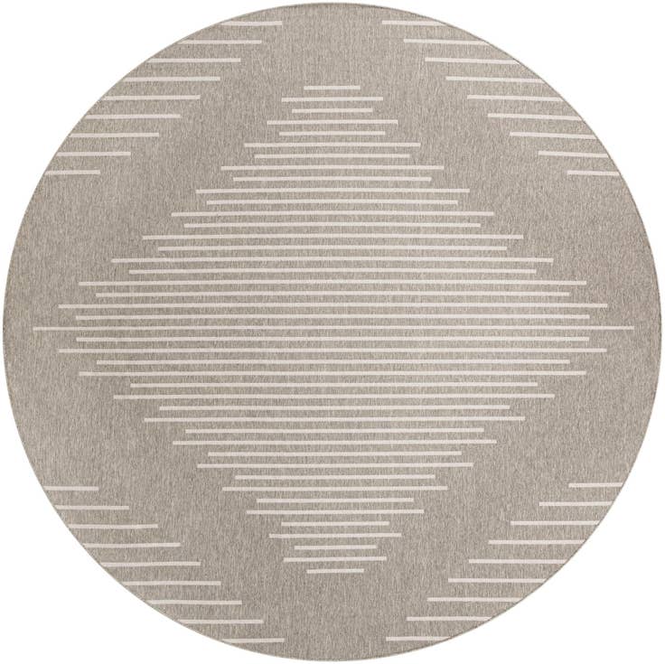 Detail image of 13' x 13' Easy-Clean Modern Indoor / Outdoor Round Rug