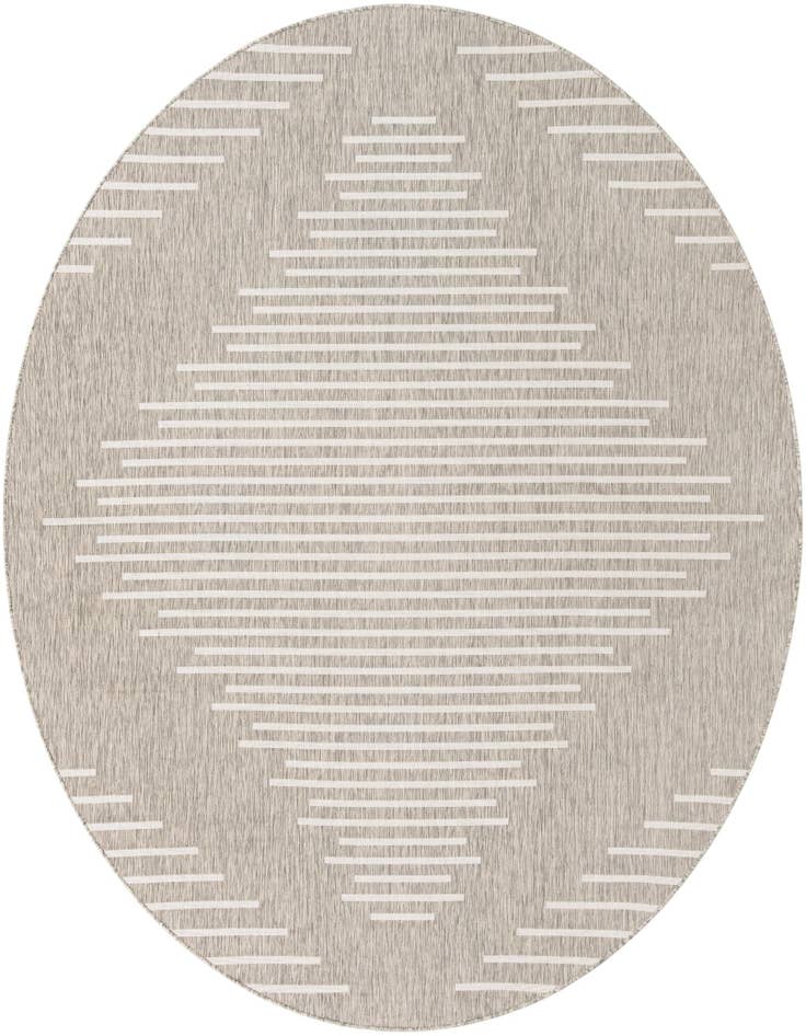 Detail image of 10' x 10' Easy-Clean Modern Indoor / Outdoor Round Rug
