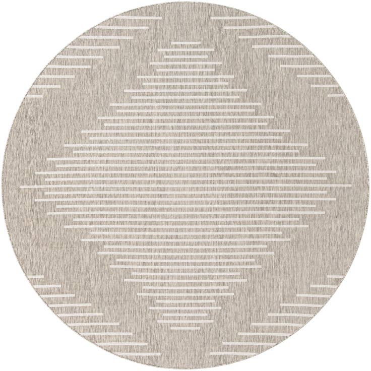 Detail image of 10' x 10' Easy-Clean Modern Indoor / Outdoor Round Rug