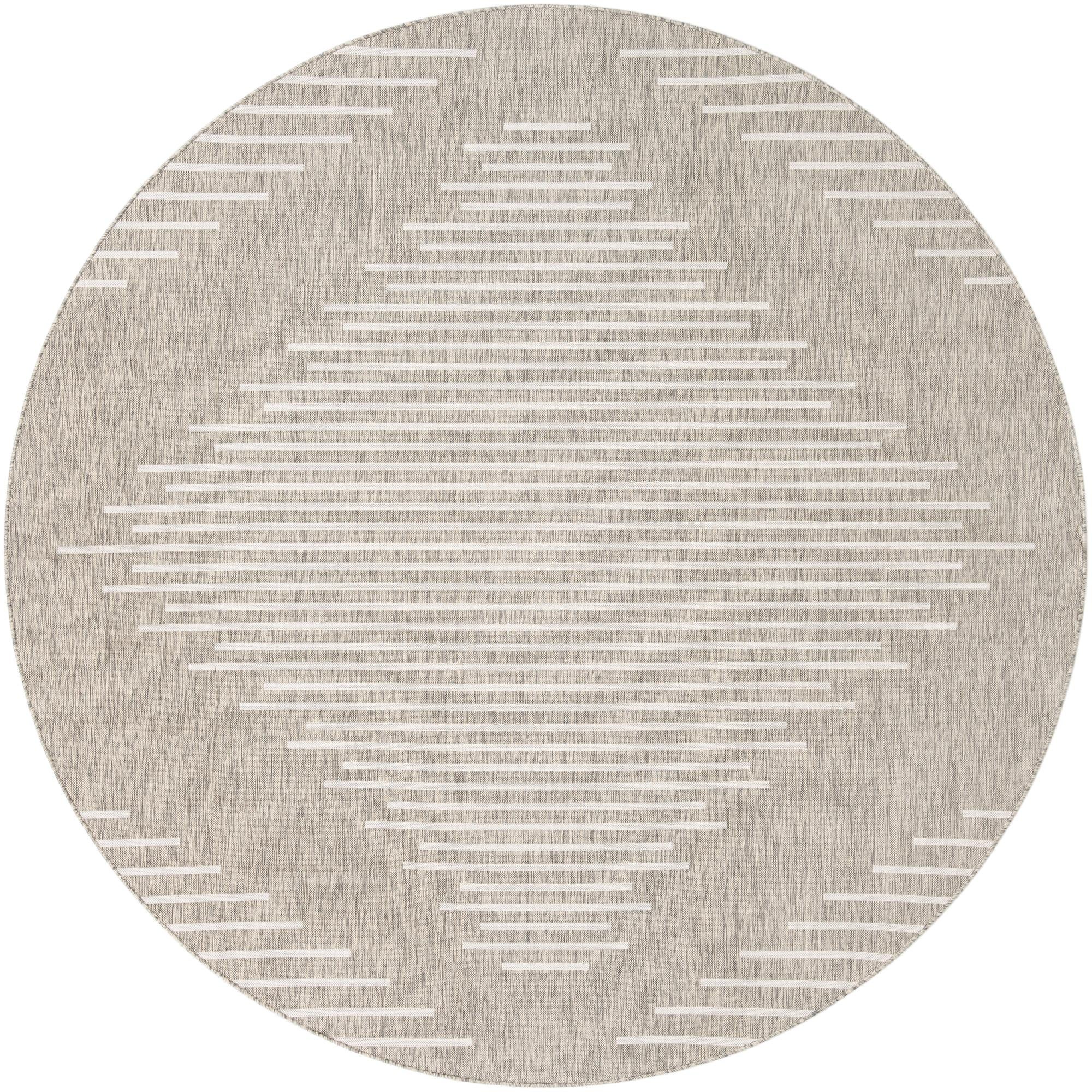 12' x 12'  Washable Modern Indoor / Outdoor Round Rug