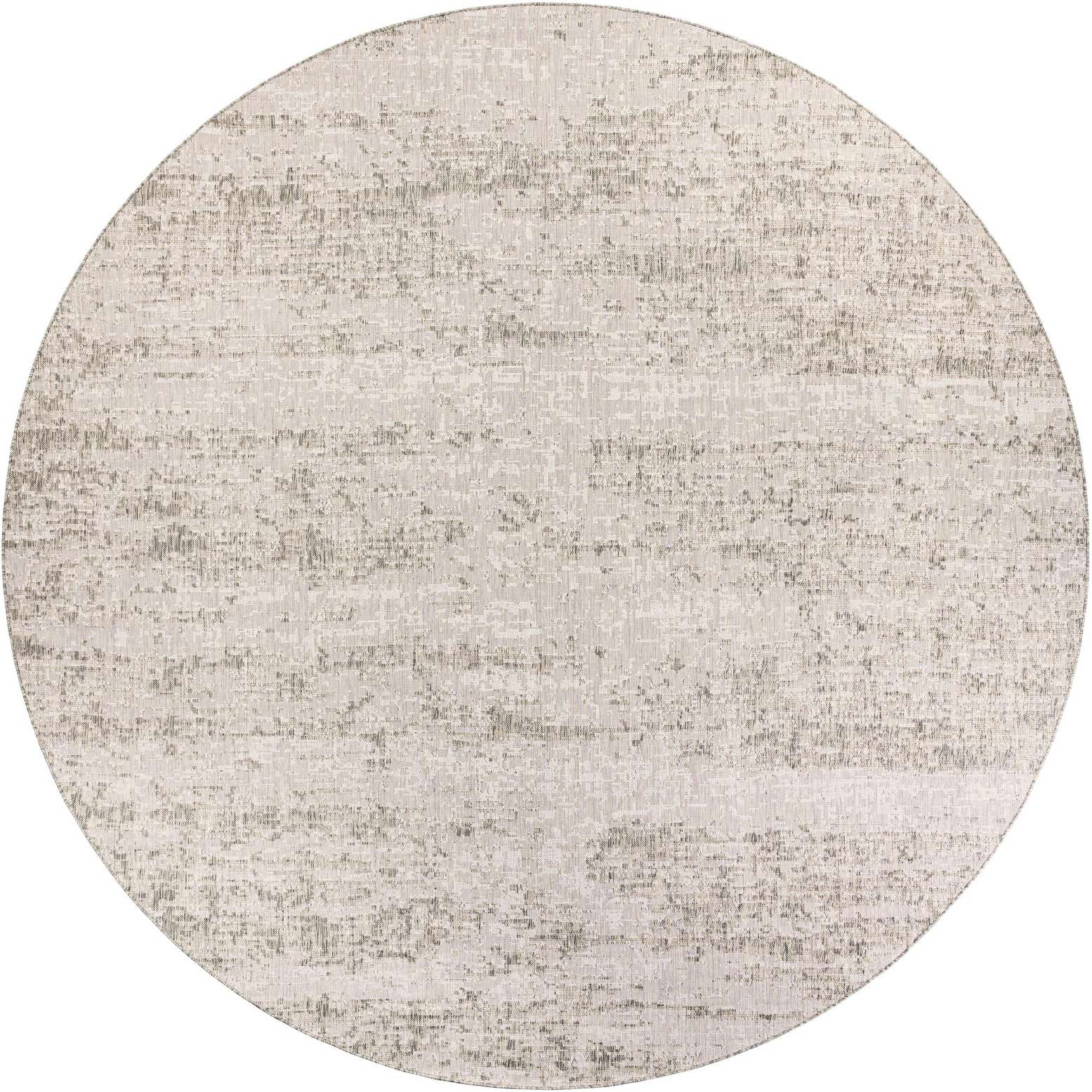 12' x 12' Easy-Clean Modern Indoor / Outdoor Round Rug