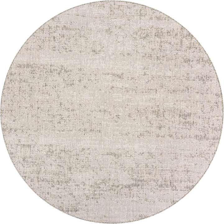 7' 10 x 7' 10 Easy-Clean Modern Indoor / Outdoor Round Rug