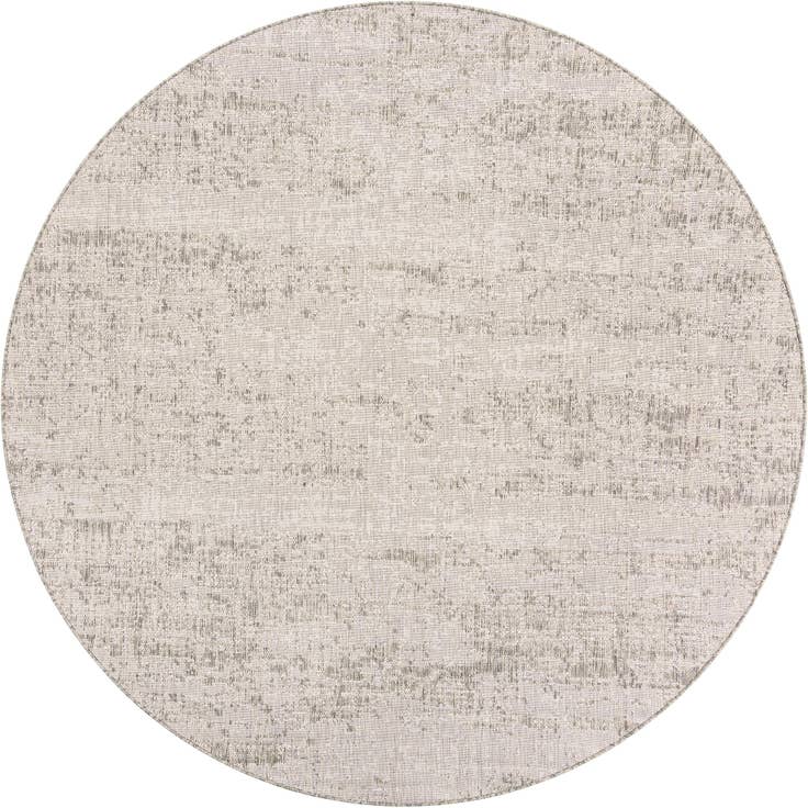 Detail image of 7' 10 x 7' 10 Easy-Clean Modern Indoor / Outdoor Round Rug