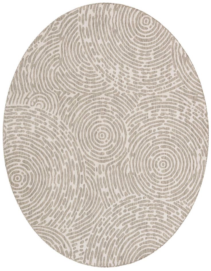 Detail image of 10' x 10' Easy-Clean Modern Indoor / Outdoor Round Rug