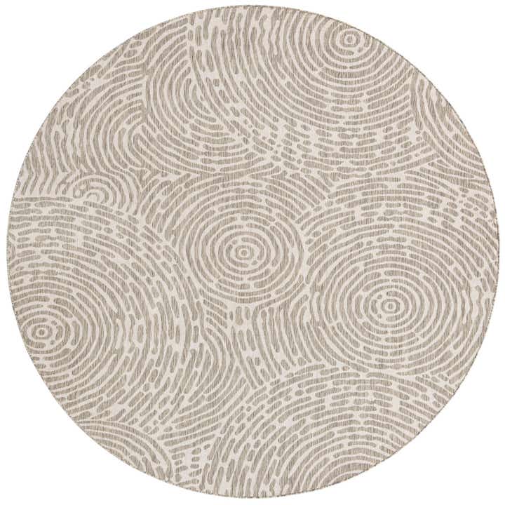 10' x 10' Easy-Clean Modern Indoor / Outdoor Round Rug