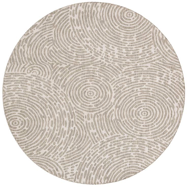 Detail image of 10' x 10' Easy-Clean Modern Indoor / Outdoor Round Rug