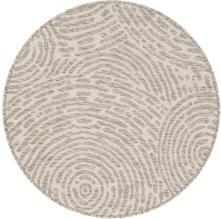 Detail image of 3' x 3' Easy-Clean Modern Indoor / Outdoor Round Rug