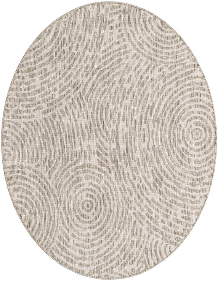 Detail image of 6' x 6' Easy-Clean Modern Indoor / Outdoor Round Rug