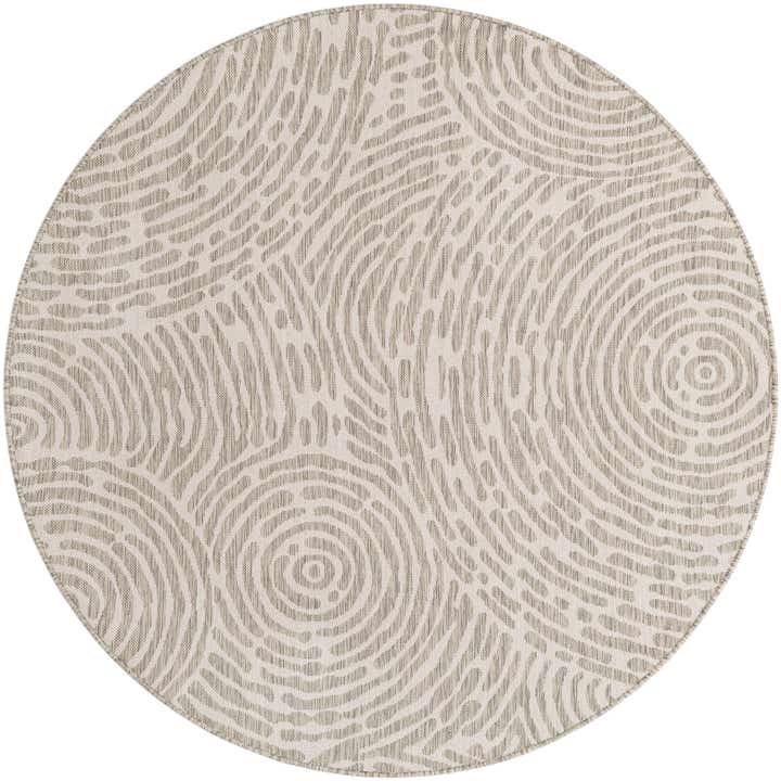 6' x 6' Easy-Clean Modern Indoor / Outdoor Round Rug