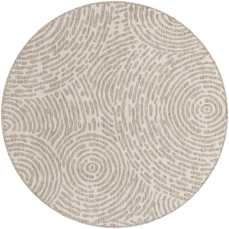 Detail image of 6' x 6' Easy-Clean Modern Indoor / Outdoor Round Rug