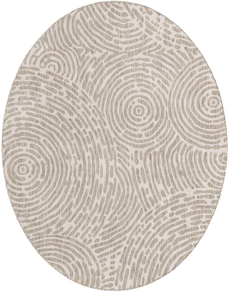 Detail image of 7' 10 x 7' 10 Easy-Clean Modern Indoor / Outdoor Round Rug