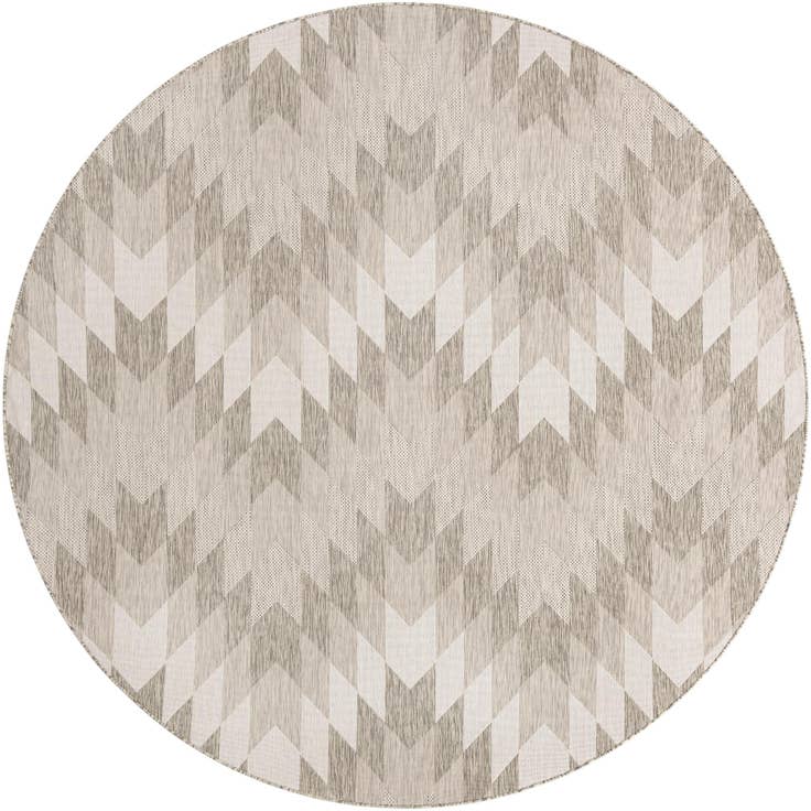 Detail image of 10' x 10' Easy-Clean Modern Indoor / Outdoor Round Rug