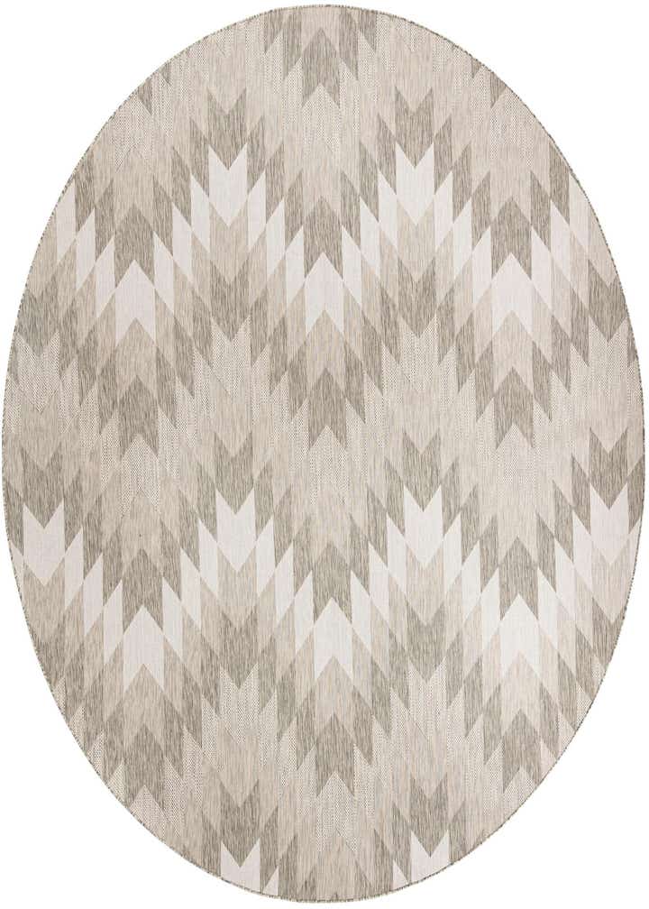 12' x 12' Easy-Clean Modern Indoor / Outdoor Round Rug