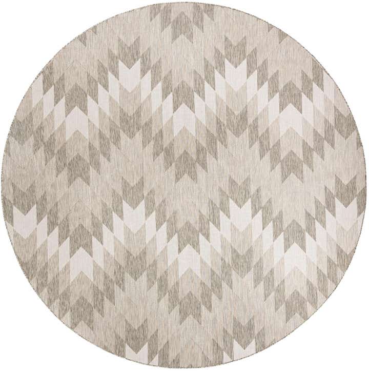 12' x 12' Easy-Clean Modern Indoor / Outdoor Round Rug