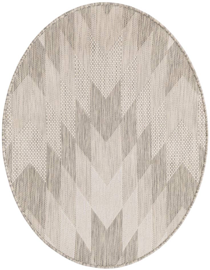 Detail image of 3' x 3' Easy-Clean Modern Indoor / Outdoor Round Rug