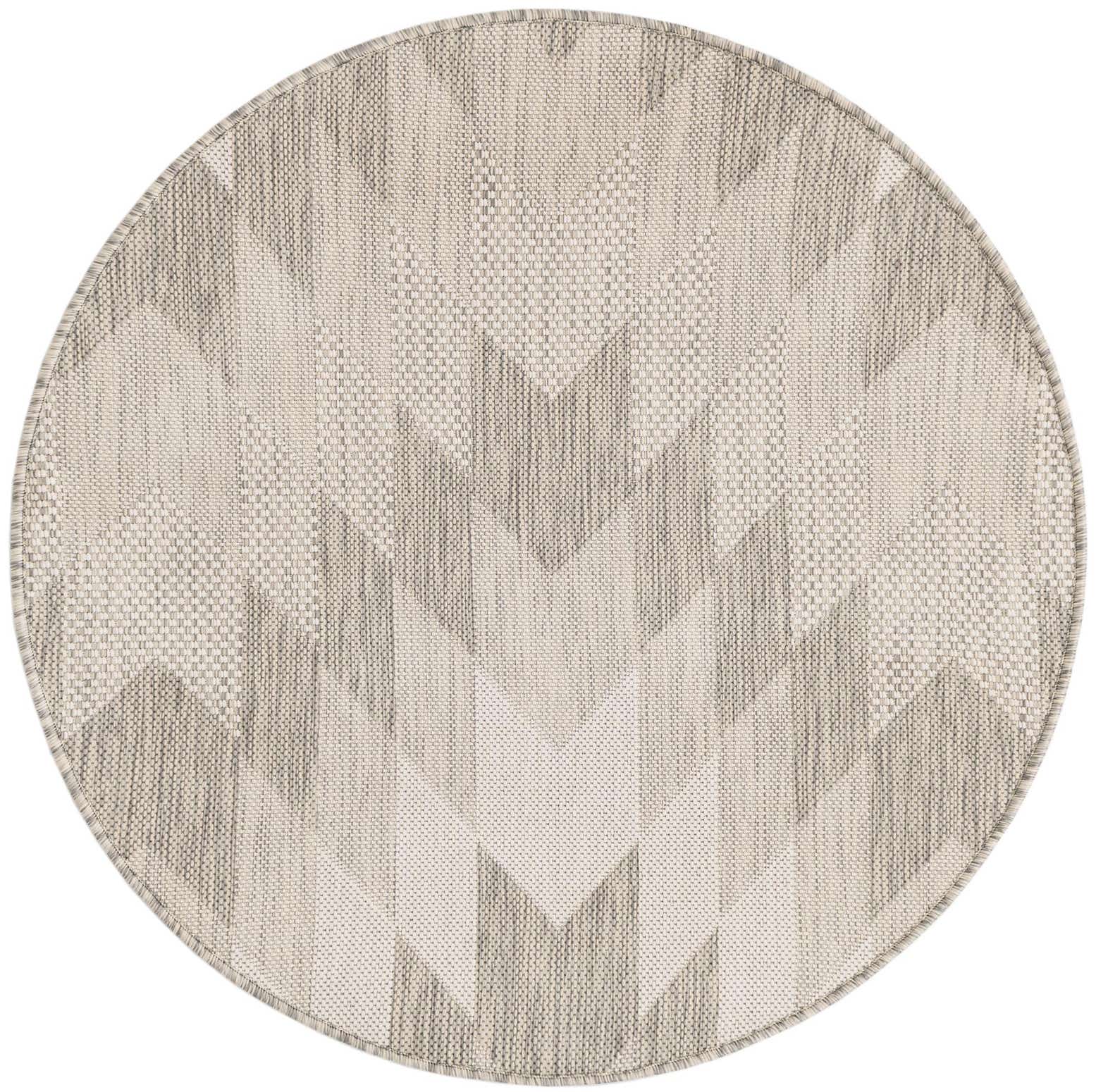 3' x 3' Easy-Clean Modern Indoor / Outdoor Round Rug