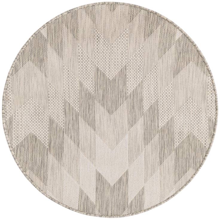 Detail image of 3' x 3' Easy-Clean Modern Indoor / Outdoor Round Rug