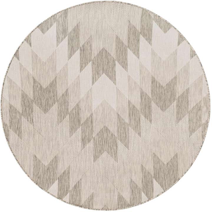 6' x 6' Easy-Clean Modern Indoor / Outdoor Round Rug