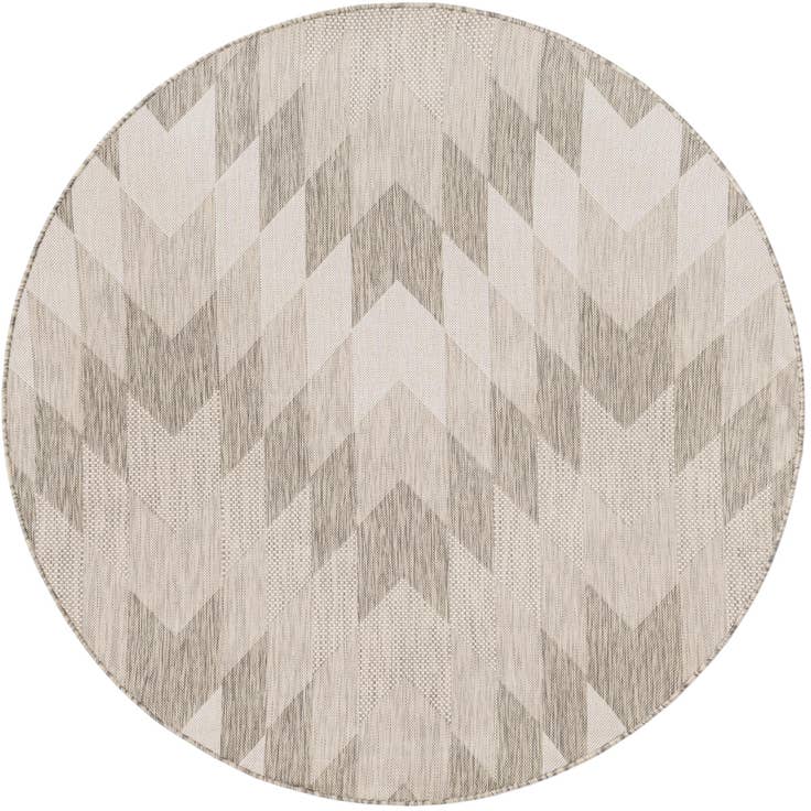 Detail image of 6' x 6' Easy-Clean Modern Indoor / Outdoor Round Rug