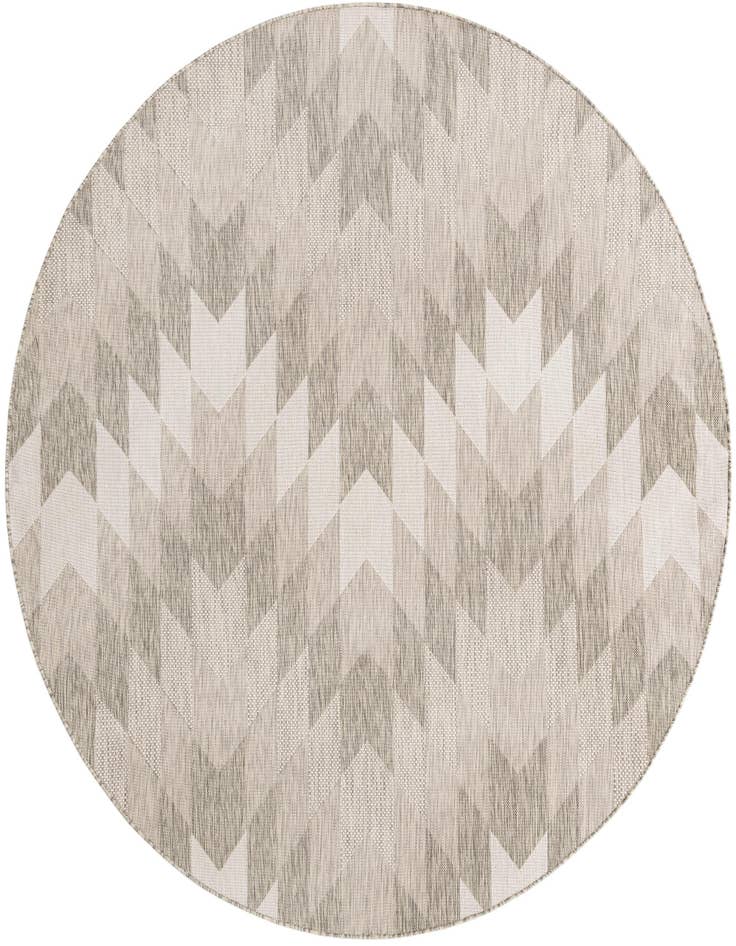 Detail image of 7' 10 x 7' 10 Easy-Clean Modern Indoor / Outdoor Round Rug