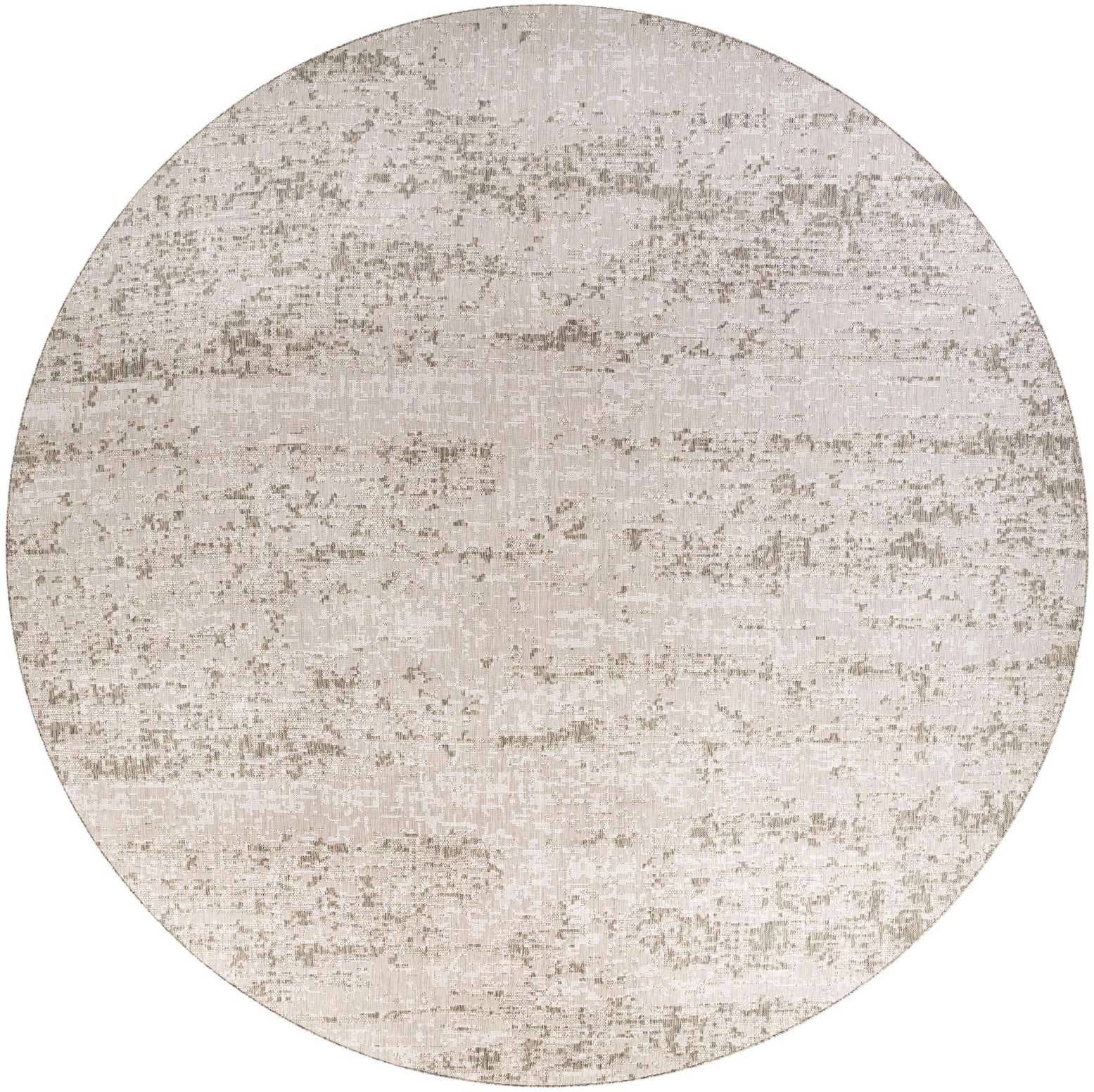 13' x 13' Easy-Clean Modern Indoor / Outdoor Round Rug