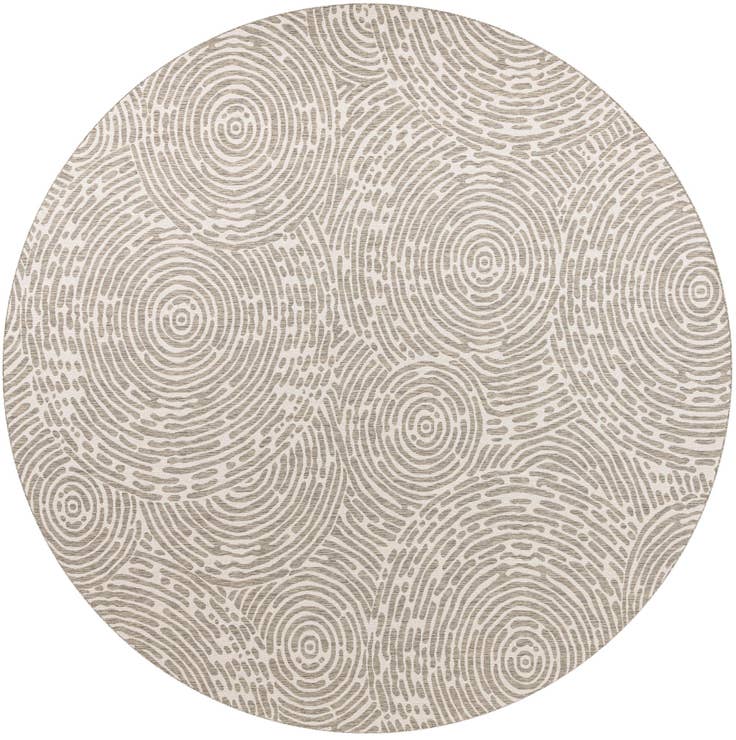 Detail image of 13' x 13' Easy-Clean Modern Indoor / Outdoor Round Rug