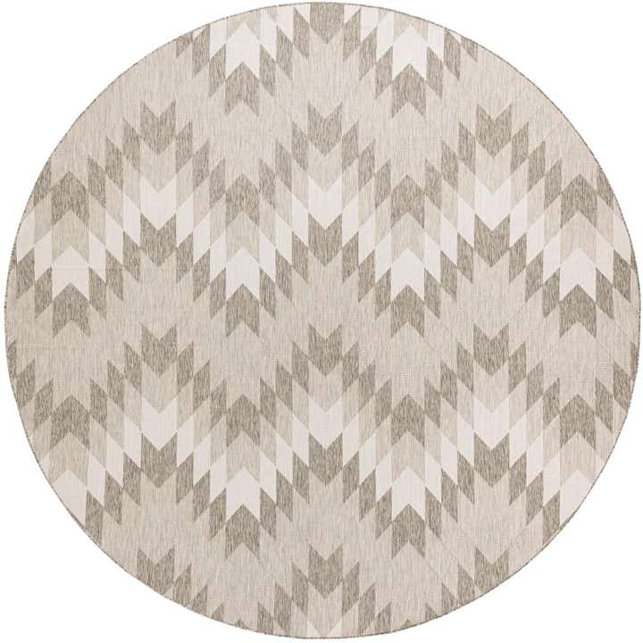 13' x 13' Easy-Clean Modern Indoor / Outdoor Round Rug