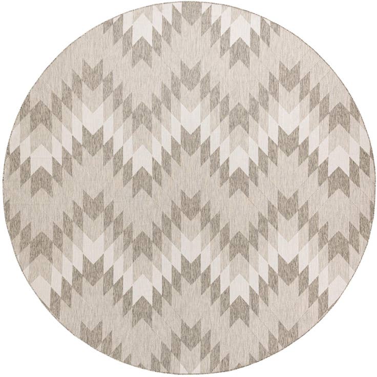 Detail image of 13' x 13' Easy-Clean Modern Indoor / Outdoor Round Rug