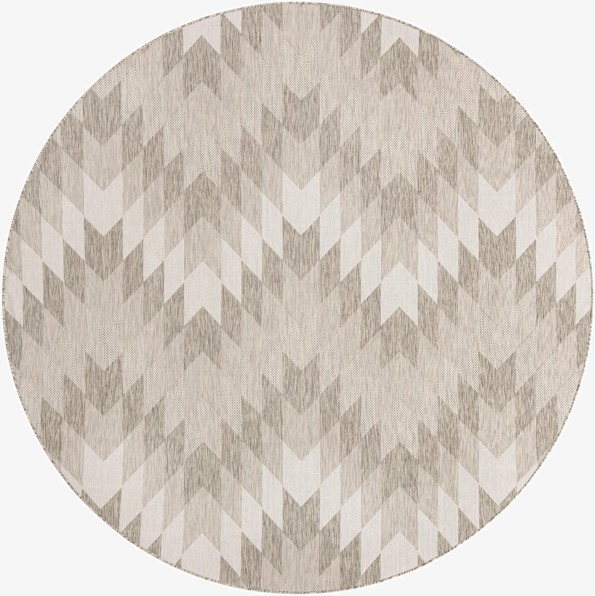 10' x 10'  Washable Modern Indoor / Outdoor Round Rug