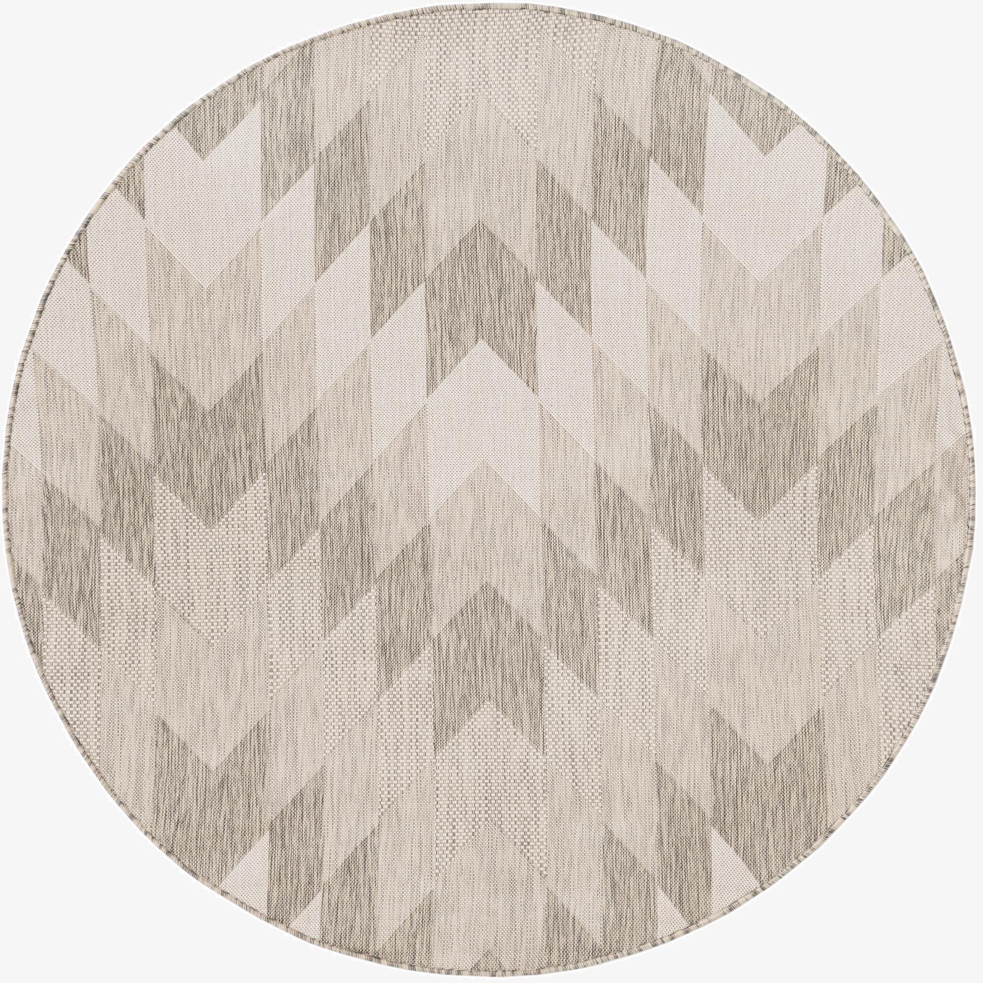 6' x 6'  Washable Modern Indoor / Outdoor Round Rug