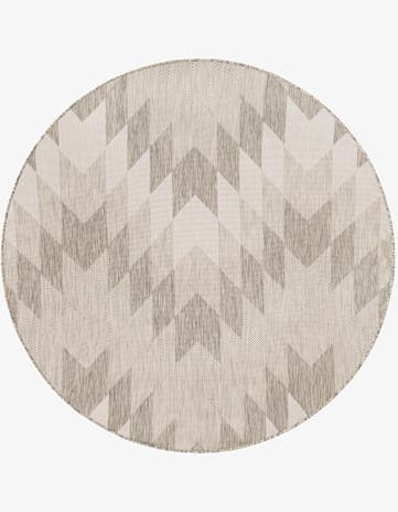 6' x 6' Easy-Clean Modern Indoor / Outdoor Round Rug