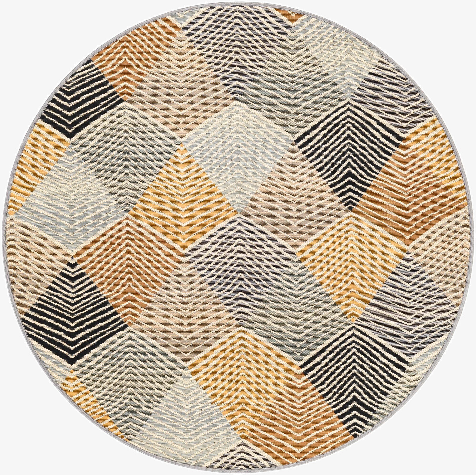 Primary image 4' x 4'  Washable Modern Indoor / Outdoor Round Rug