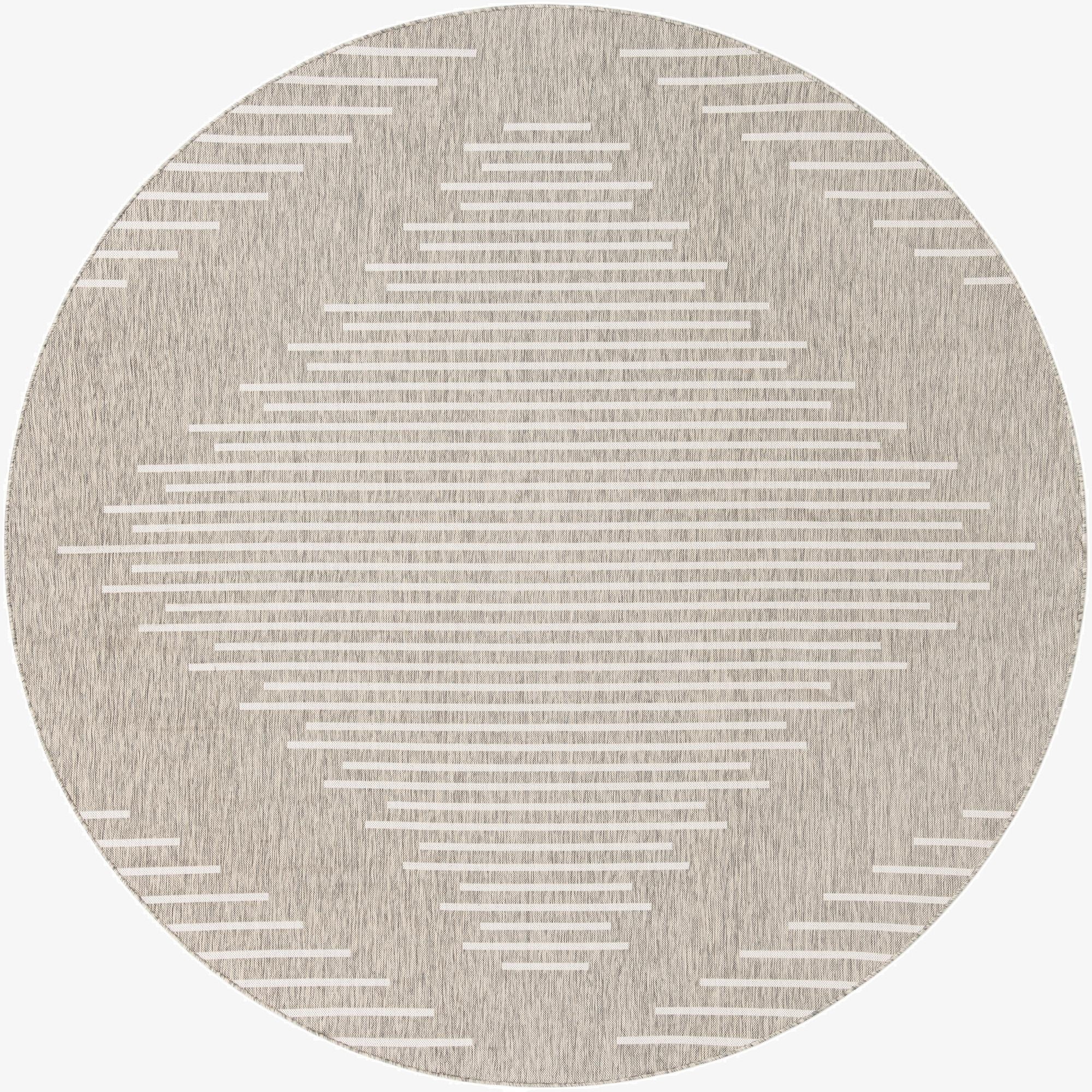 10' x 10'  Washable Modern Indoor / Outdoor Round Rug