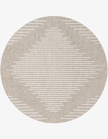 10' x 10' Easy-Clean Modern Indoor / Outdoor Round Rug