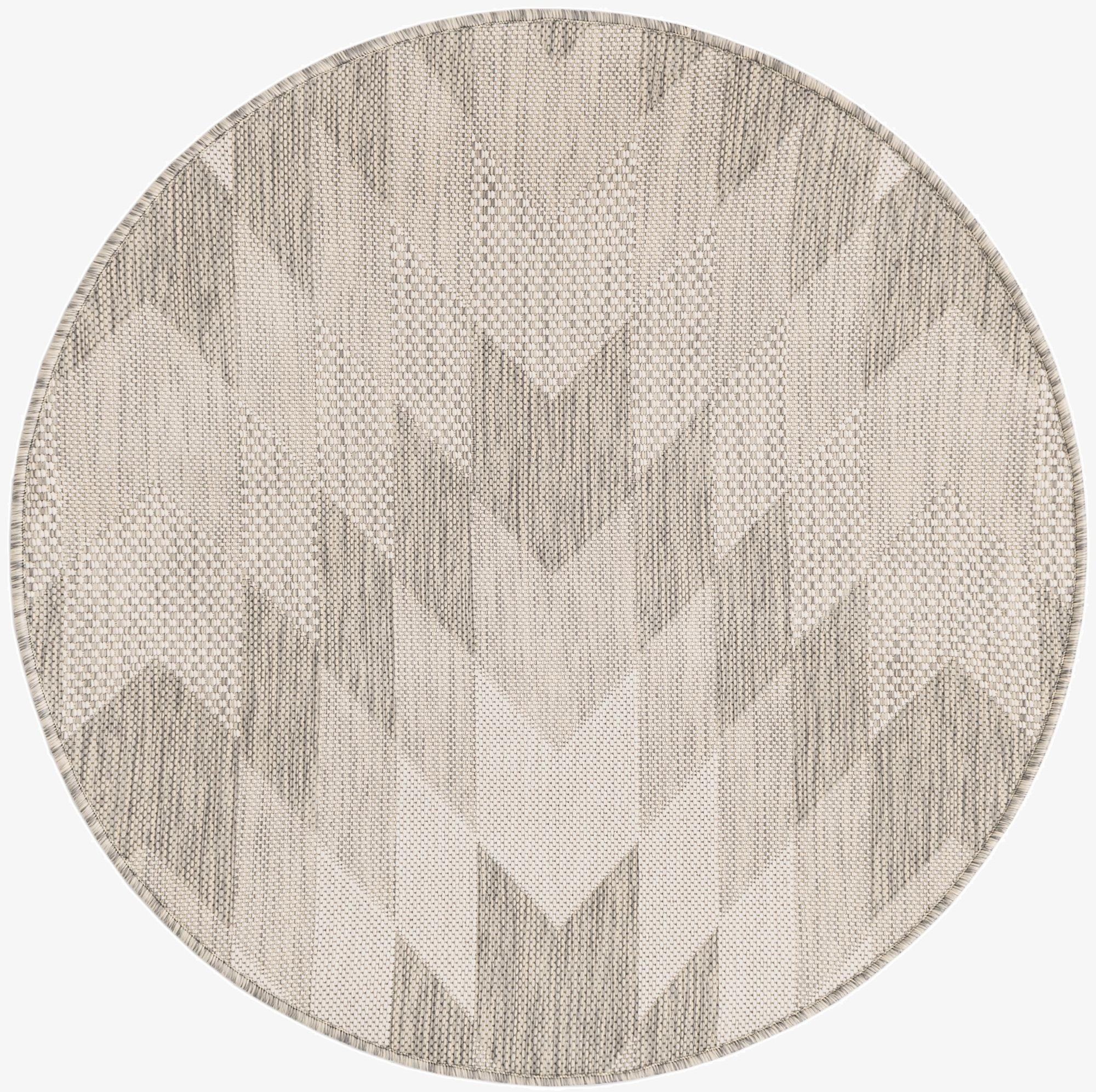 3' x 3'  Washable Modern Indoor / Outdoor Round Rug