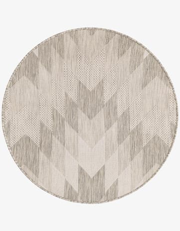 3' x 3' Easy-Clean Modern Indoor / Outdoor Round Rug