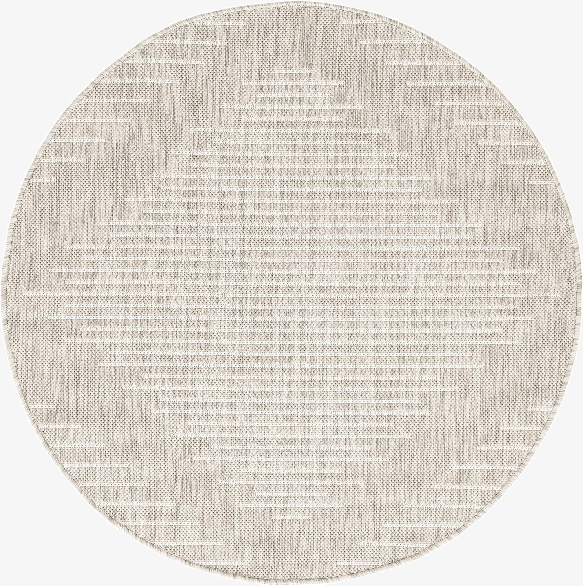 3' x 3'  Washable Modern Indoor / Outdoor Round Rug