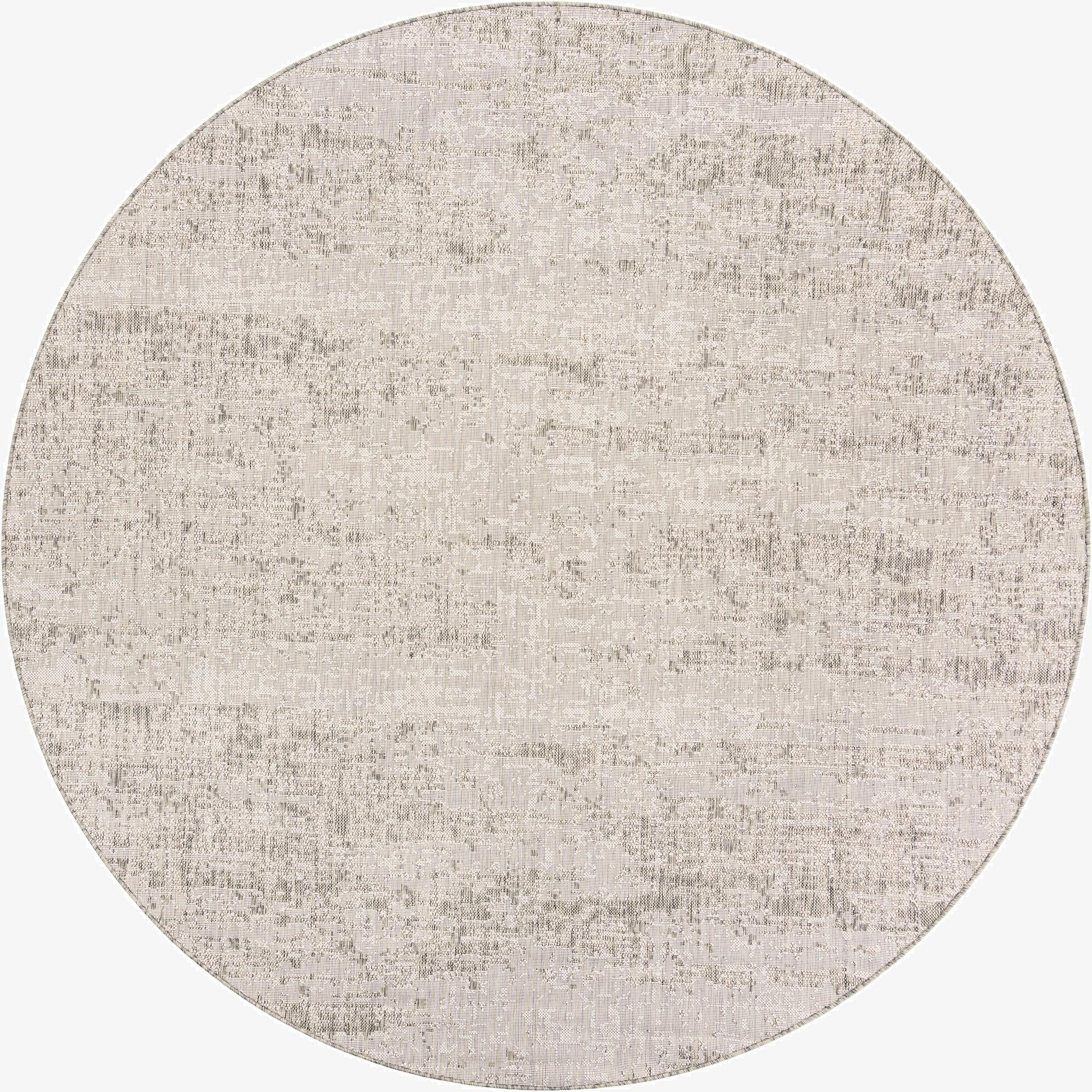 7' 10 x 7' 10  Washable Modern Indoor / Outdoor Round Rug