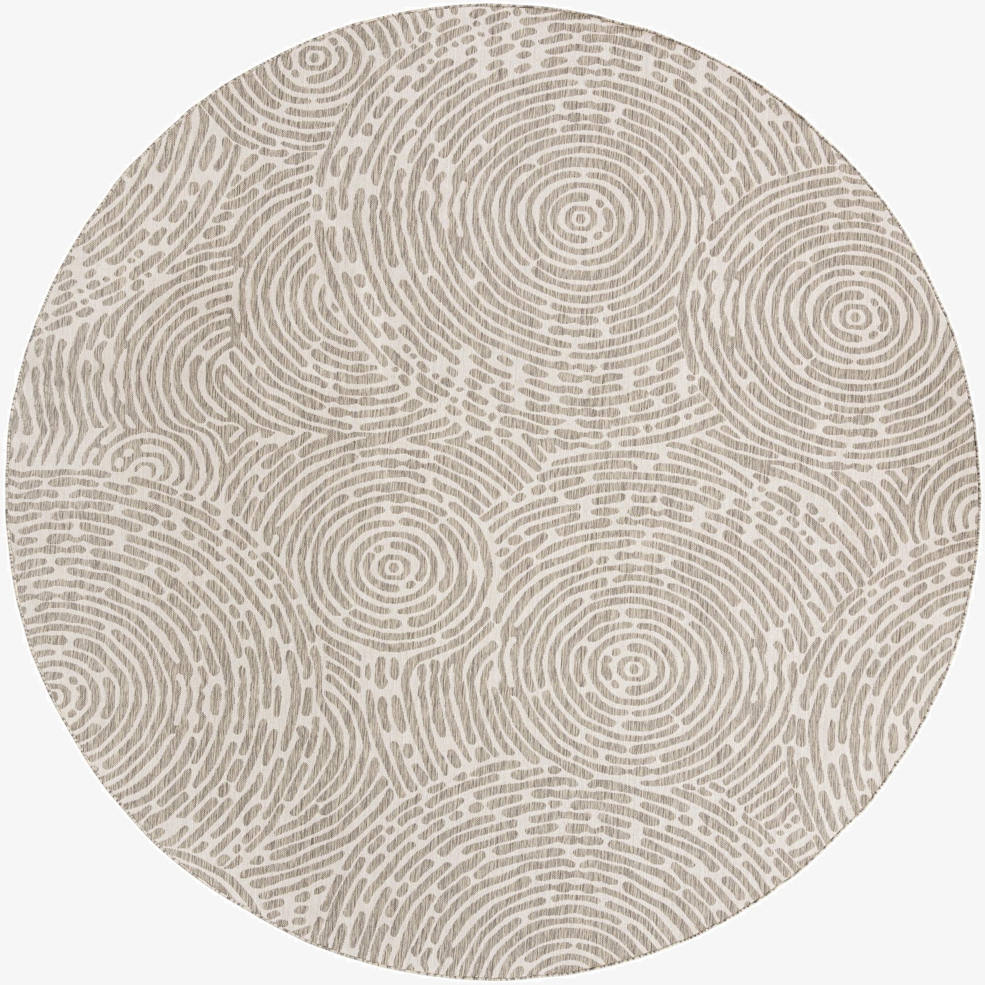 12' x 12'  Washable Modern Indoor / Outdoor Round Rug