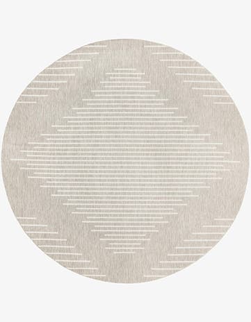 6' x 6' Easy-Clean Modern Indoor / Outdoor Round Rug