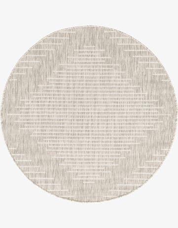 4' x 4' Easy-Clean Modern Indoor / Outdoor Round Rug