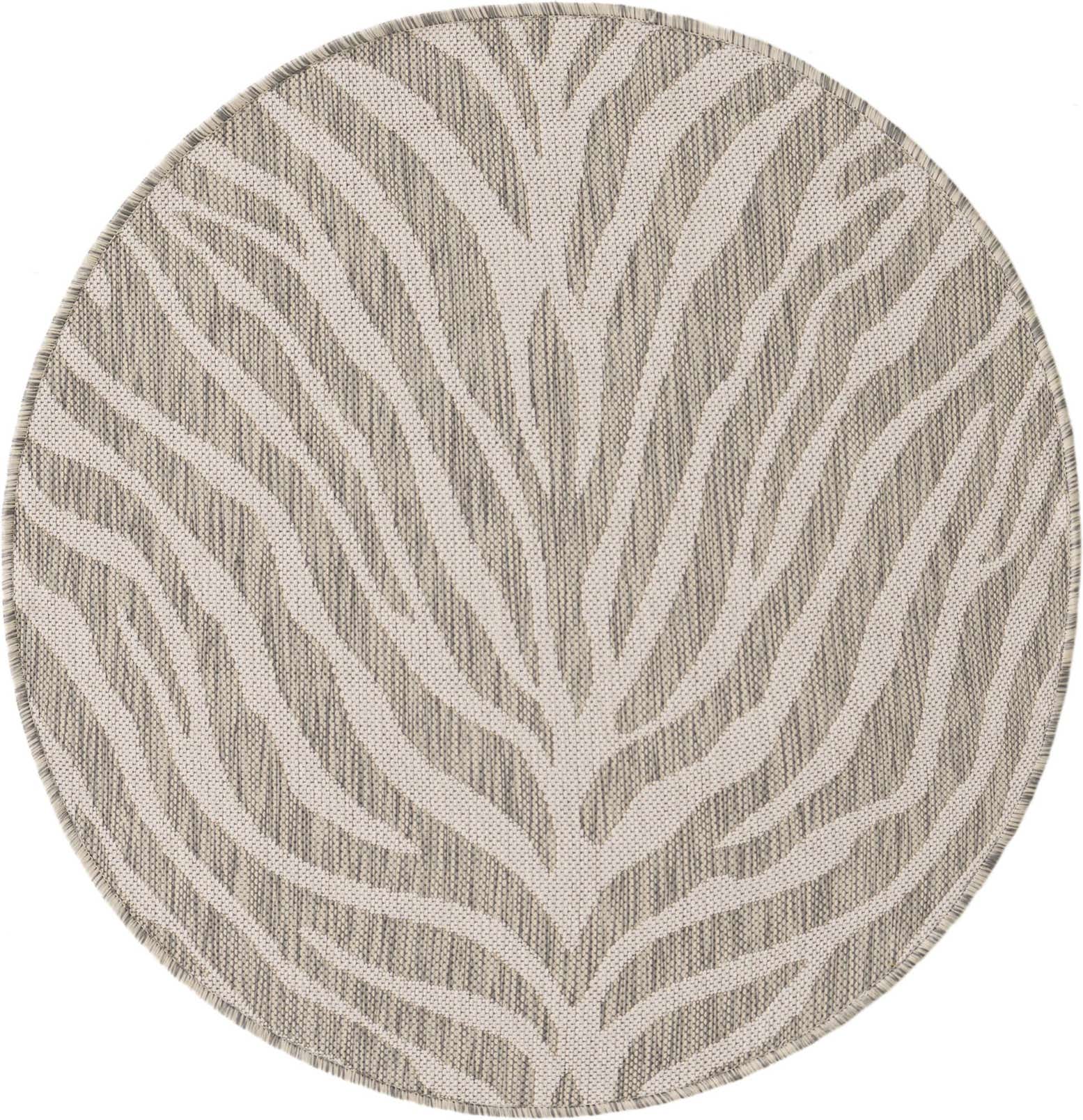 3' x 3' Easy-Clean Safari Indoor / Outdoor Round Rug