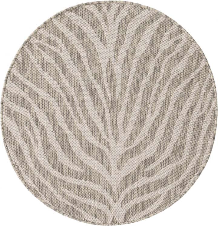 3' x 3' Easy-Clean Safari Indoor / Outdoor Round Rug