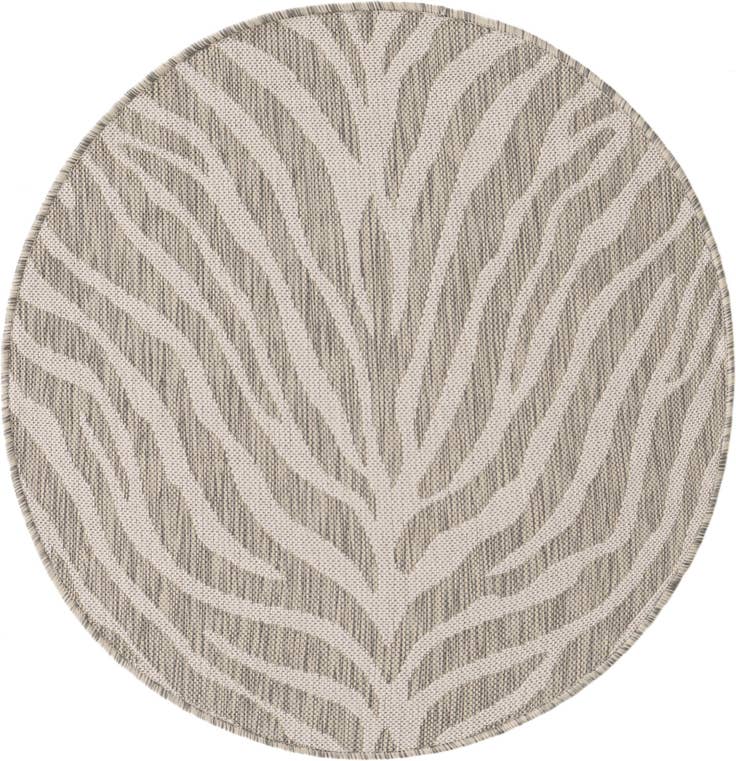 Detail image of 3' x 3' Easy-Clean Safari Indoor / Outdoor Round Rug